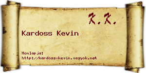 Kardoss Kevin névjegykártya